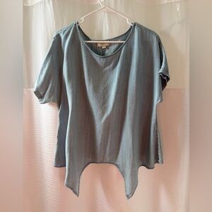 LOFT Light Blue Short Sleeve Top